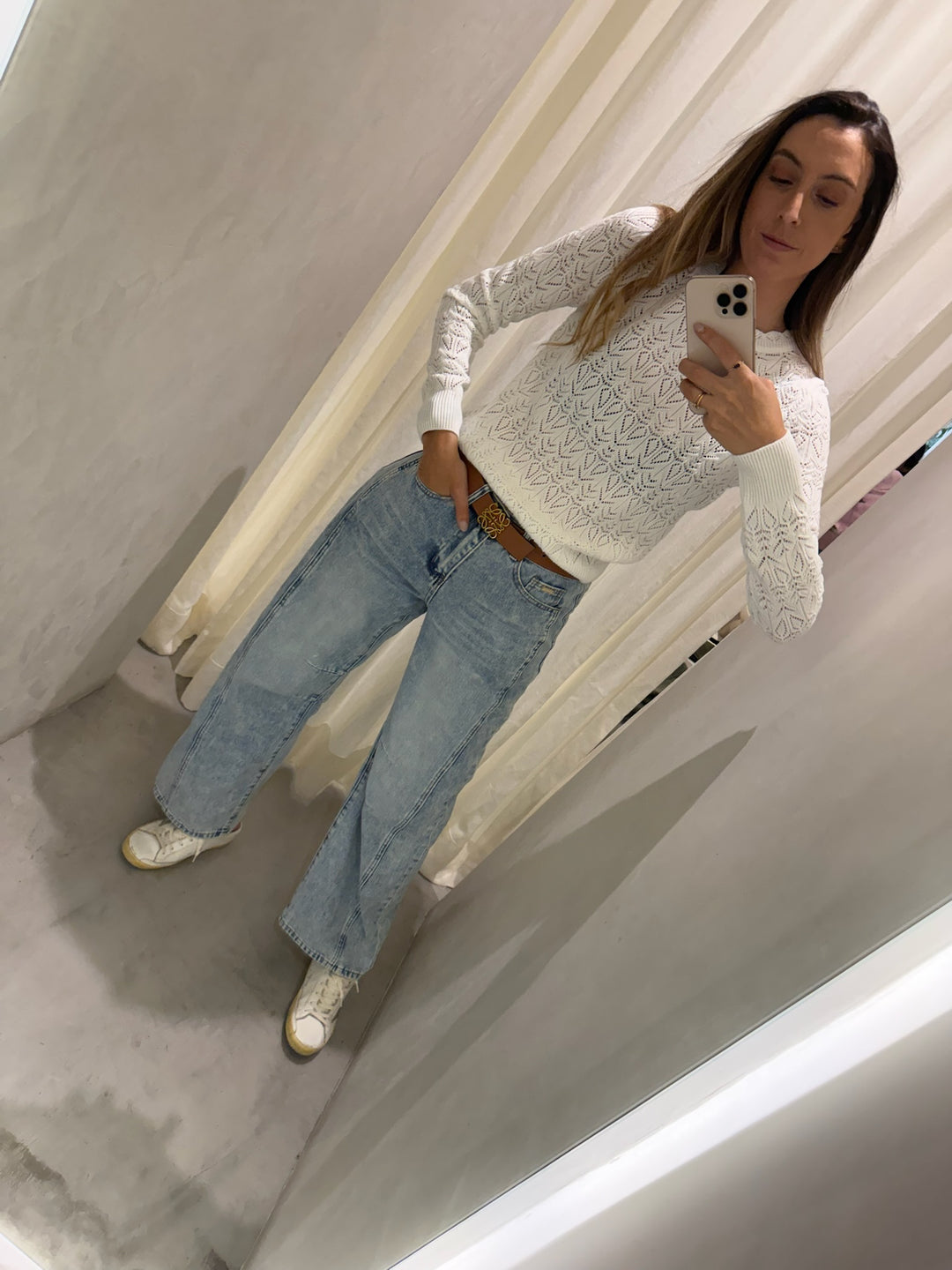 Boston Knitted White Top