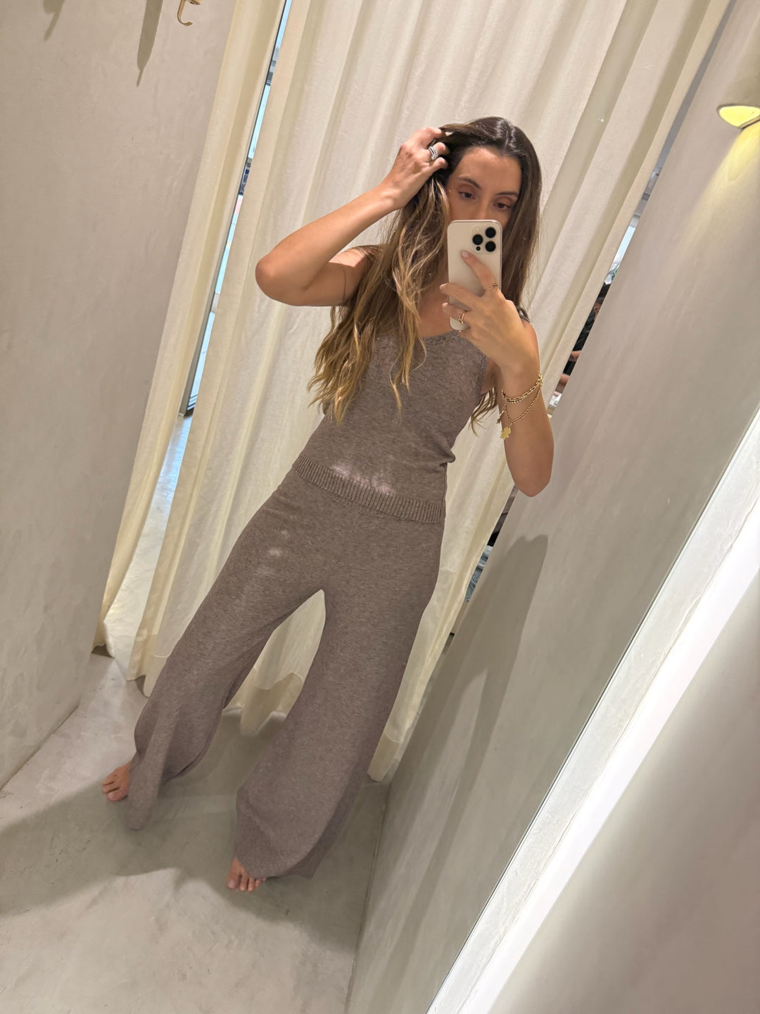 Peru Mocha Knitted Top
