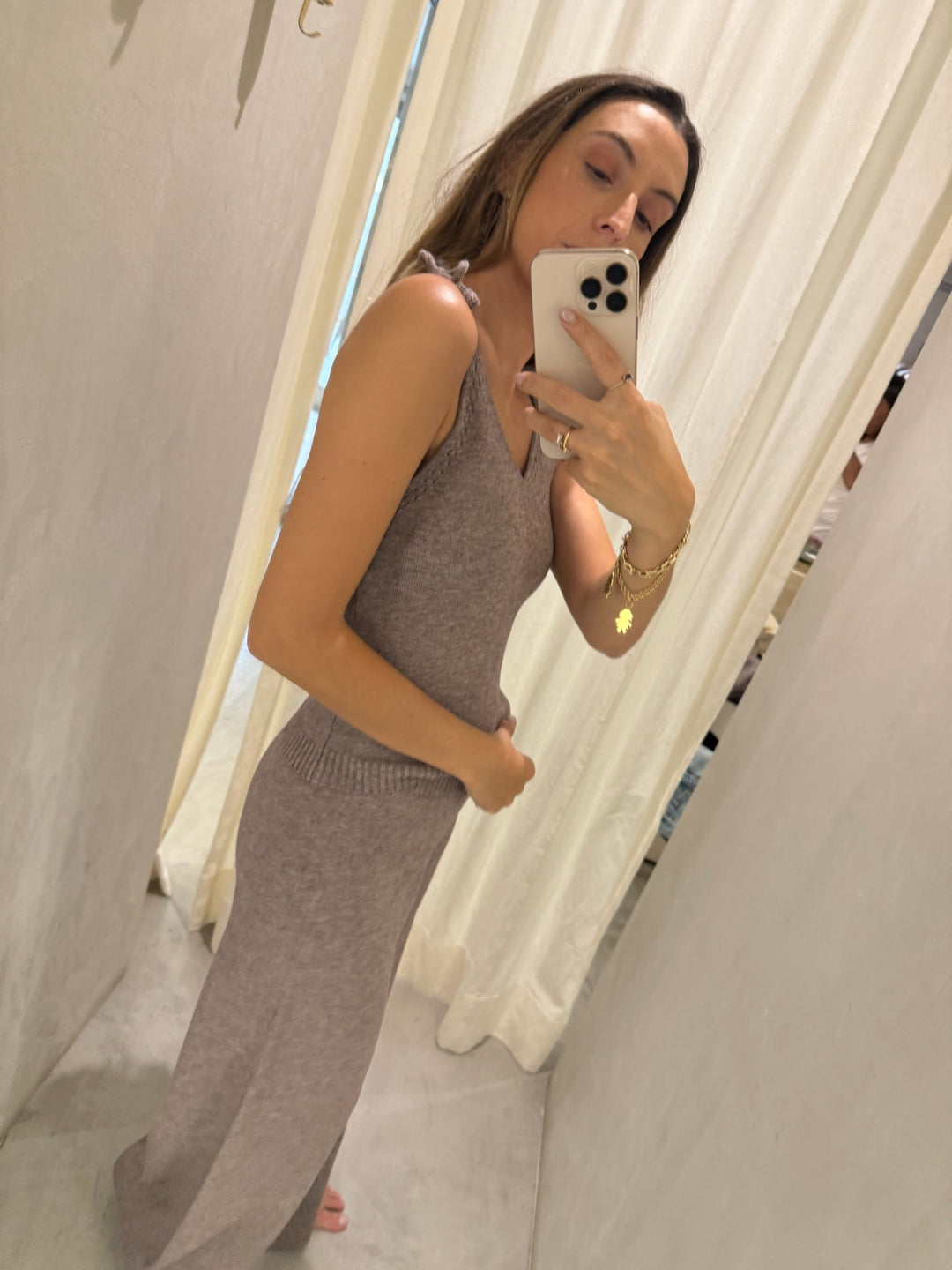 Peru Mocha Knitted Top