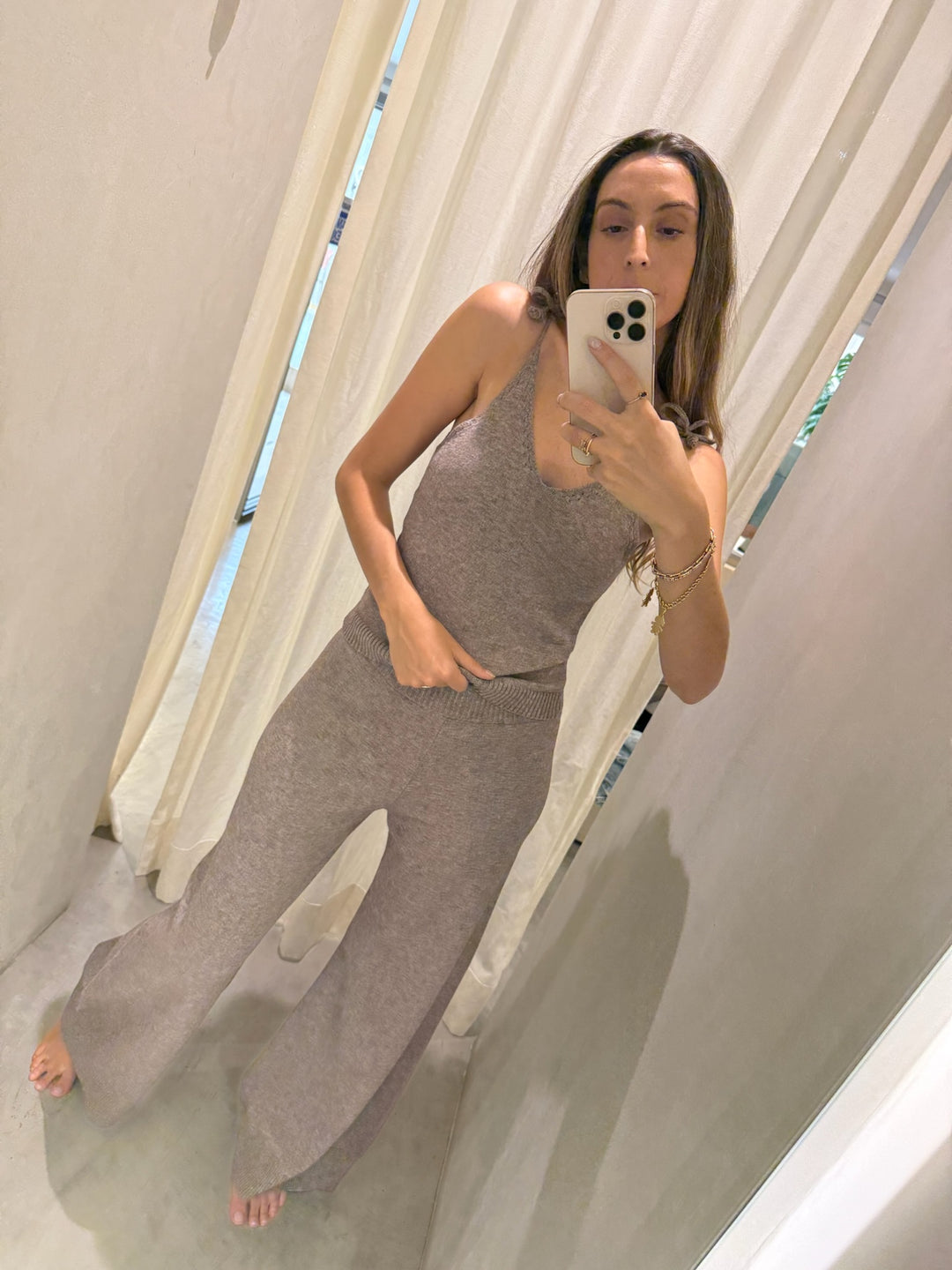 Peru Mocha Knitted Top