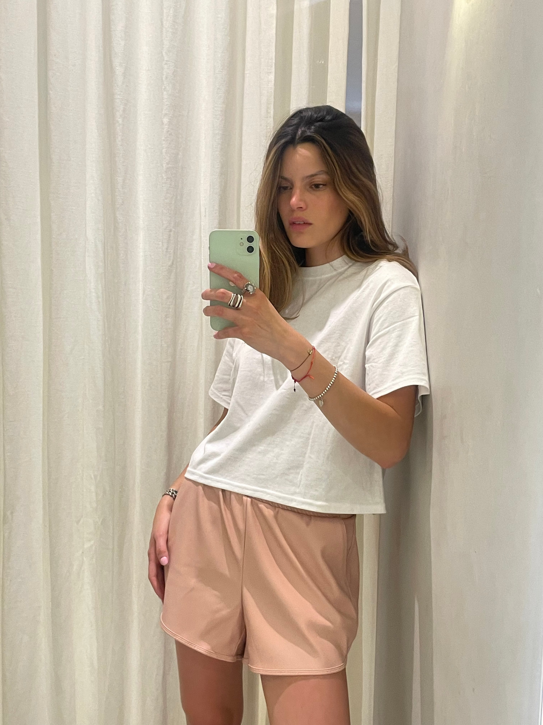 Vienna Vegan Leather Blush Short
