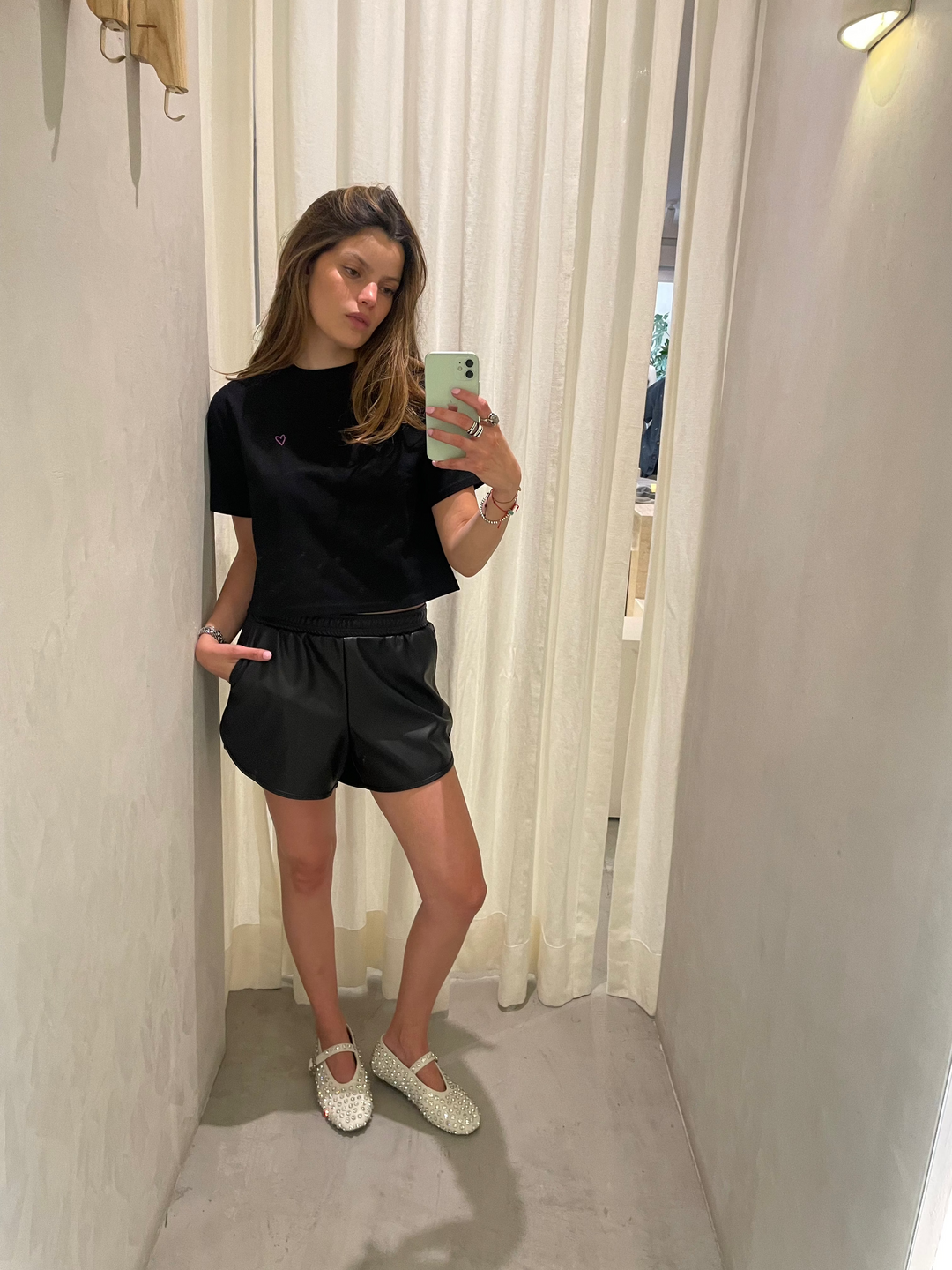 Vienna Vegan Leather Black Short