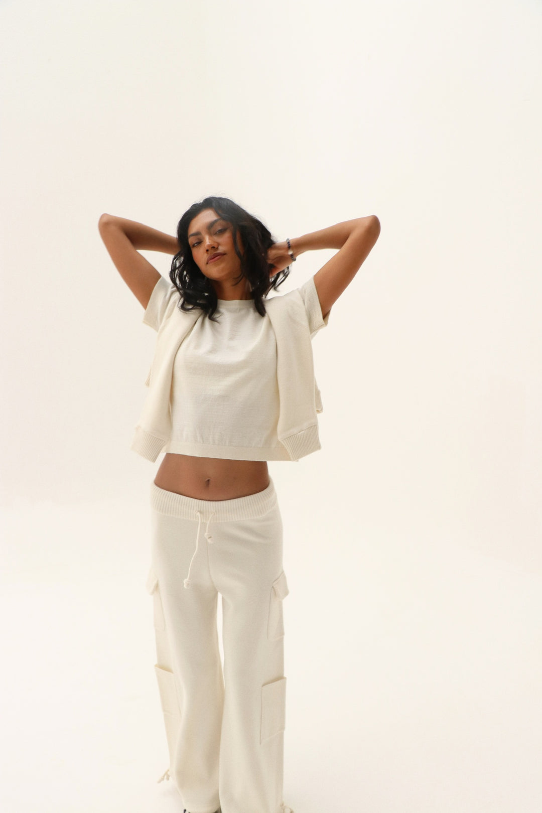 Kenya White Cargo Pants